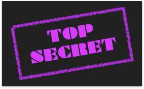 Top Secret Stempel lila pink